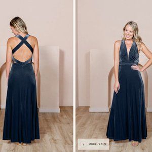 Revelry Dylan Velvet Dress, Royal Blue, Size 6